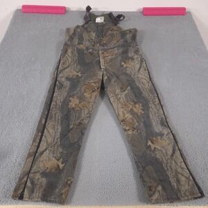 VINTAGE Walls Outdoors Overalls Mens XL Camo Realtree Hardwood Hunting Bib Work